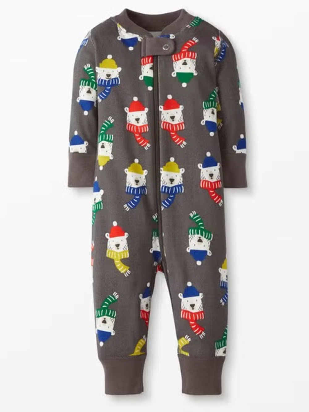 Hanna Andersson Polar Bear Long John Pajamas Sz 3T